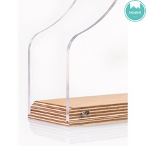원목 LP 레코드 선반 수납장 12인치 투명 아크릴 보관함 거치대 장식장, C