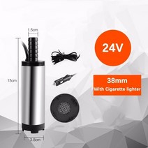 가솔린 양수기 12l/min 38/51MM Dc 전기 잠수정 펌프 디젤 오일 물 연료 전송 흡입 12 24 V 볼트, 06 38MM 24V DYQ