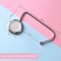크리 에이 티브 가방 테이블 후크 크로 셰 뜨개질 핸드백 테이블 홀더 테이블 지갑 후크 휴대용 금속 아크릴 다이아몬드 옷걸이 데스크 스토리지 후크, B-1