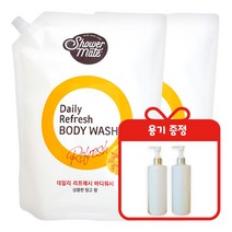 샤워메이트 데일리 망고 바디워시 리필용 2000ml 2개 + 용기 증정