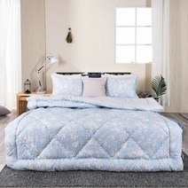 제이오마켓 바닐라 아사 차렵이불 퀸세트 그레이