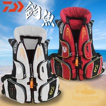 DAIWA 주의 반사 라이트 구명 조끼 낚시 야외 DAWA 높은 부력 kg 멀티 포켓, 06 K521