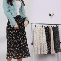 러블리 쉬폰 플라워 롱 스커트