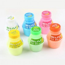 [이서지니]바나나치즈우유슬라임 액체괴물 액괴 펄슬라임 스트레스해소 장난감 우유병슬라임, 상세페이지 참조
