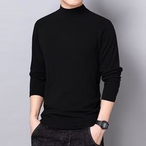남성 하프넥 이너 편하다 보온하다 하프넥 긴팔 티셔츠 니트