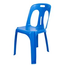 지오리빙 팔걸이 플라스틱의자, 등받이의자(블루)