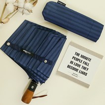 미치코런던 3단 클래식 우드 대형 자동우산