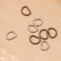 원단킹 4개) 15mm 메탈 D링 2color Z0532 (8219540), 니켈