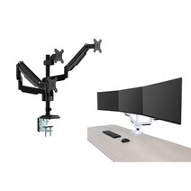 최대 30인치 풀모션 가로 트리플 관절암 삼성 엘지 LG 모니터 스탠드 3대거치 받침대 21 24 27 30인치 화이트 WH 블랙 BK