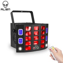 싸이키조명 파티 무대 레이저 외계인 5in1 dj led 염색 패턴 스트로브 믹스 웨딩 홀리데이 라이브 쇼 사운드 활성화 램프 디스코 크리스마스, 02 미국 플러그