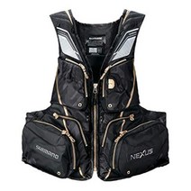 시마노 VF-121T 구명복 구명조끼 낚시자켓 NEXUS 수납 조끼, 블랙, L + 블랙(블랙19-3911tcx)