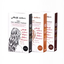 5분 한번에 완성되는 새치 염색제 멜츠네이처 천연성분 모발케어 30ml x 5개입, 진갈색 30ml x 5개