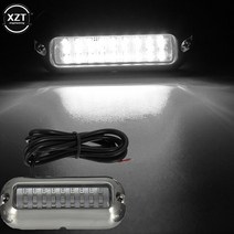 삼륜자동차 삼륜전기오토바이 삼륜스쿠터 27LED 12V 보트 상인방 라이트 수중 폰툰 해양 선박 액세서리 스테인레스 스틸 방수 조명 IP68, WHITE