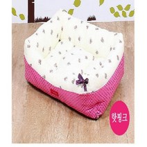 강아지메모리폼침대 자동차 사각 대 핫핑크 방석, 상세페이지 참조