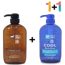 마유 무실리콘 샴푸 청소년 정수리 냄새 머리결 20대, 마유샴푸 1개_쿨바디워시(파랑) 1개, 또하는밤 본상품선택