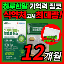 [한정특가] 코오롱 징코 플러스 은행잎 추출물 플라보놀배당체 식약처 최대량 비타민 혈행 기억력 개선 도움 부모님 노인 여성 남성 선물 건강 식품 식약청 인증 영양제 라풀굿알약케이스, 한정특가 징코 360정(12개월)