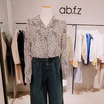 [에이비에프지ab.f.z] 레오파드 봄 블라우스