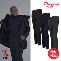 [KT알파쇼핑][1+1+1] [벨트 사은품] 겨울 남성 웜테크 기모 안감 팬츠(28-42사이즈)3종