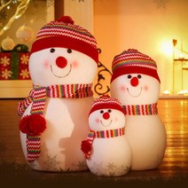 눈사람 인형 3종 크리스마스 장식 동그란 빨간모자 인형, 눈사람 인형(25cm)