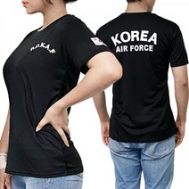 [우수제품] 로카 ROKAF 공군 반팔티셔츠 블랙 티셔츠 군인 쿨 남녀공용 ROKA 여름