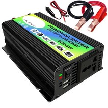차량용인버터 자동차 소형 인버터 12v 220v 순수정현파 24v 3000w 110v 전원 변환기 충전기 어댑터 듀얼 usb 전압 변압기 수정 사인파, 협력사