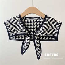 볼레로 봄 가을 스카프 여름 가을 네이비 컬러 어깨 숄 여성용 겉옷 매듭이 있는 컨 룸 스카프 경추 슬림 페이크 카라와 스커트