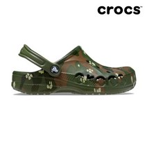 크록스 공용 바야 시즈널 프린트 클로그 아미 그린 206230-309