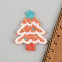 커플 크리스마스 트리 자수 패치 백팩 옷 모자 스카프 장식 DIY 헤어 액세서리 옷 패치, 색깔1