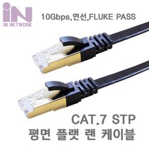 인네트 CAT.7 STP FTP 플랫 랜 케이블 2M IN-7SF02B, CAT.7 S-STP 평면(FLAT)랜케이블 2m(IN-7SF02B)