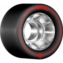 RollerBones Nitro Wheels 59mm x 97a 8팩 화이트, 94A, Black