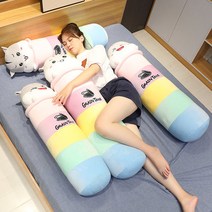 대형 모찌 바디필로우 햄스터 벨벳 잠자는 긴 바느질 안기 잠자는 탈부착 -122182, (일반 뜯어내기) 애교 (무지개 베개) 햄스터, 1.3미터