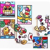 ABC문구 [민화}포일 아트 세트 만들기 꾸미기 팝아트 동물 캐릭터 크리스마스, 1. 민화 포일아트 (부엉이), 1개