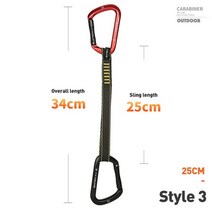클라이밍 장비 암벽 등반 퀵 드로우 슬링 안전 잠금 익스텐더 carabiner kits, 33cm 스타일 3