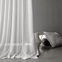 보웰 도브 린넨 쉬어커튼 속커튼 60x230cm 화이트