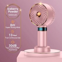 휴대용 미니 핸디 선풍기 USB 충전식 2023, Pink