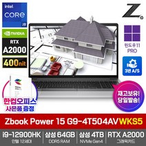 HP ZBook Power 15 G9-4T504AV WKS5 RTX A2000 인텔i9-12900HK 64GB램 삼성SSD4TB 윈도우11PRO 워크스테이션 노트북 영상편집 캐드, 4T504AVWKS5, WIN11 Pro, 64GB, 4TB, 코어i9, 그레이