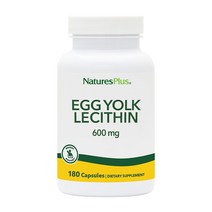 네이처스플러스 글루텐 프리 에그 요크 레시틴 600mg 베지테리안 180캡슐 1개, 180개입