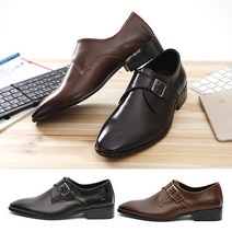 [브로그맨] 정장남자구두 남자빅사이즈구두 편한 몽크스트랩3cm