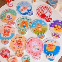 휴대용 접이식 캐릭터 부채 미니사이즈 KK99, 에이오피 7.리본호랑이, 에이오피 본상품선택