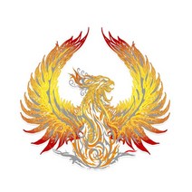 롱핀스티커 오리발스티커 시트형 독특하고 아름다운 불꽃 피닉스 날개 자동차 스티커 패션 PVC 장식 바이크 오토바이 액세서리 방수 데칼 16x15cm, [01] Phoenix  - 01, [01] 16 x 15 cm