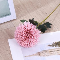 롱 퐁퐁 국화 조화 3개 1set 소품 인테리어 촬영 카페 7clolr, 로즈레드