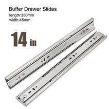 10-20in 소프트 닫기 볼 베어링 서랍 슬라이드 전체 확장 주자 가구 하드웨어 트랙 롤러, 12 StainlessSteel-14in