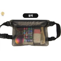 김엔강 대용량 힙색 방수팩, 블랙, 1개