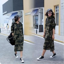 같은공간-앞지퍼 밀리터리 후드 롱원피스 F95502 긴팔원피스 박시원피스 캐주얼롱원피스 롱원피스 밀리터리원피스-SP