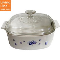 Living 코렐 코닝웨어 2L 가정용 찌개 냄비 내열유리 직화냄비 [난초/백합/블루베리 중 선택1], 블루베리, [ 1개 ]