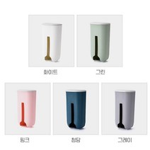 비닐정리함 부착형 주방용 부엌 수납함 거치대 비닐봉투 디스펜서 종량제봉투 깔끔정리, 그린, 1개