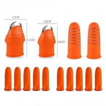 원예 실리콘 엄지 나이프 수확 도구 수확기 손가락 보호기 식물 야채 과일 포도 따기 정원, straight  Set 1