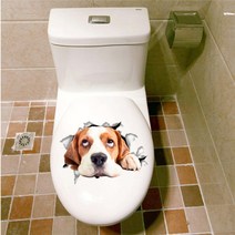 벽 스티커 장식 사랑스러운 고양이 개 화장실 홈 장식 diy 재미 있은 만화 동물 화, 1 14149