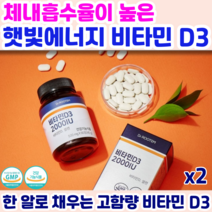 닥터루템 비타민D 2000IU 셀렌 고함량 건조효모 비타민디3 골다공증위험감소 뼈건강, 2개