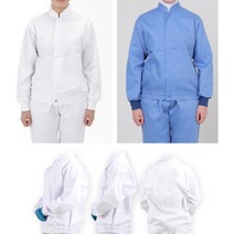 HACCP 식품가공공장 쾌적착용 위생복 상의 위생복자켓 면혼방, 2XL, 화이트